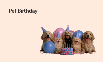 pet birthday group greeting cards