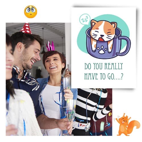 Farewell greeting card for a coworker leaving the team