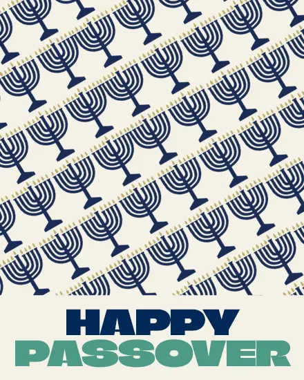 Blue Menorah Pattern Blue Menorah Pattern