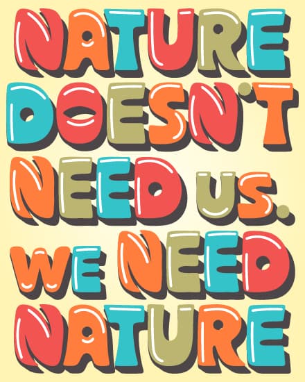 Bold Retro Nature Quote Bold Retro Nature Quote