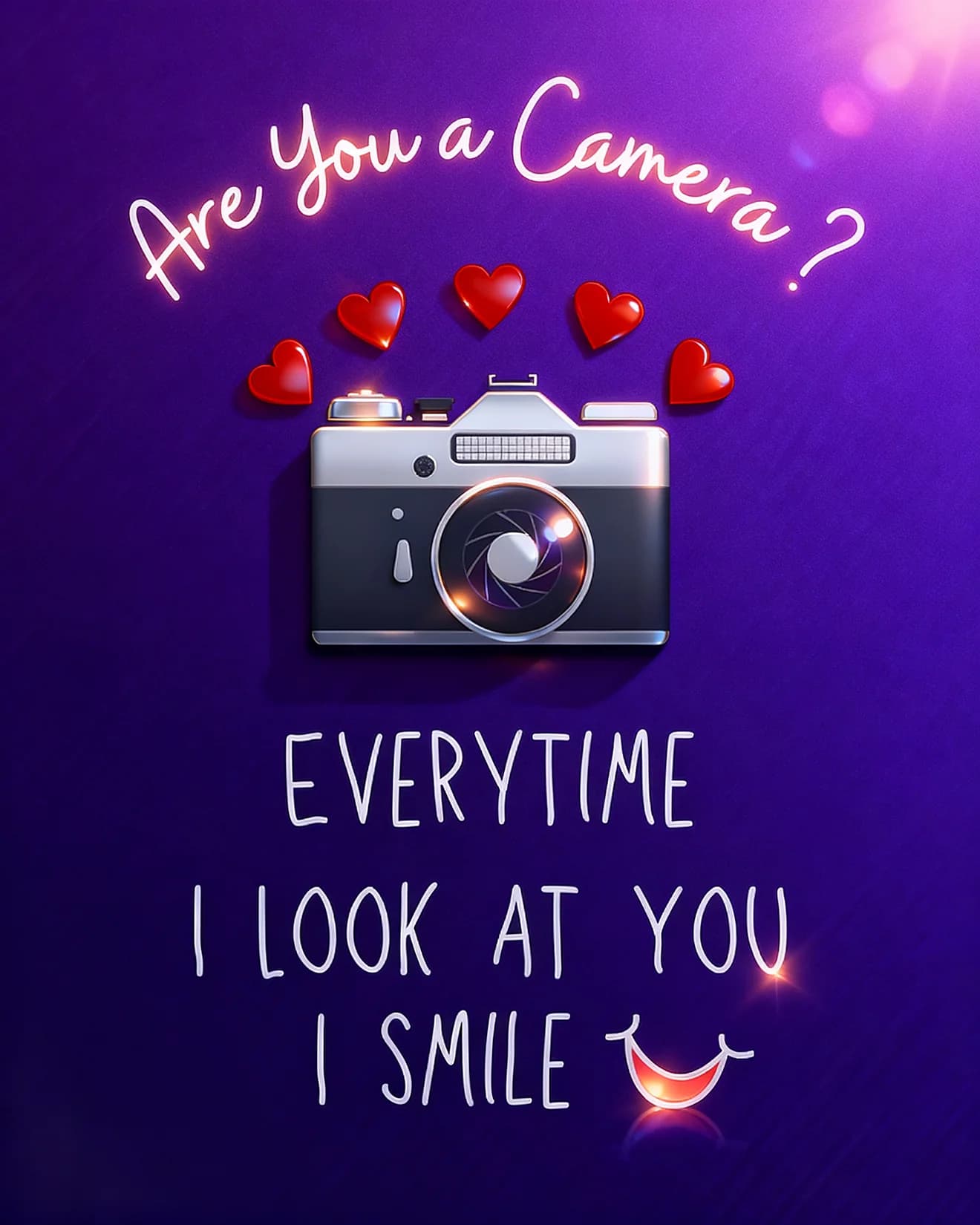 Camera Hearts Smile Pun Camera Hearts Smile Pun