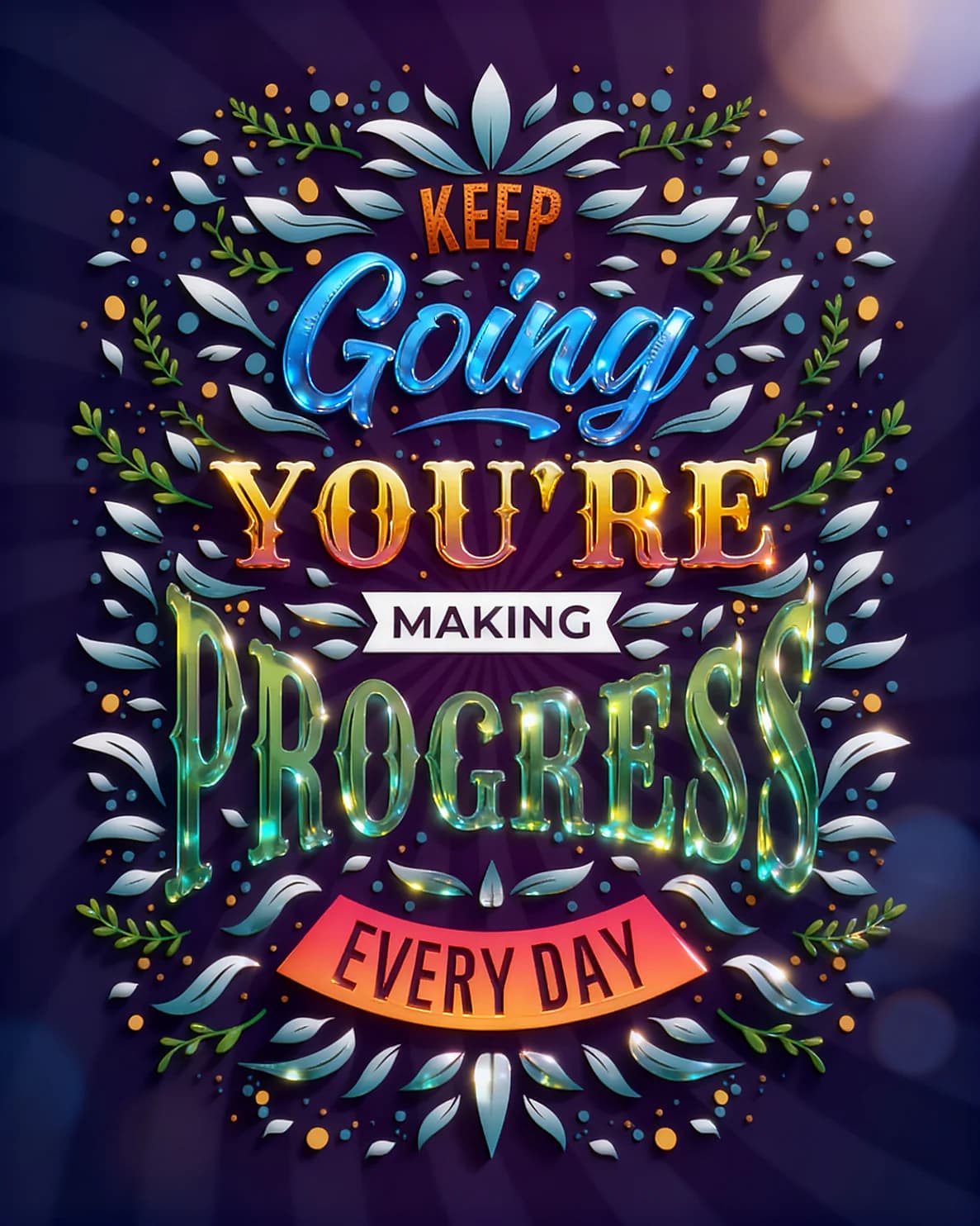 Glowing Progress Typography Glowing Progress Typography