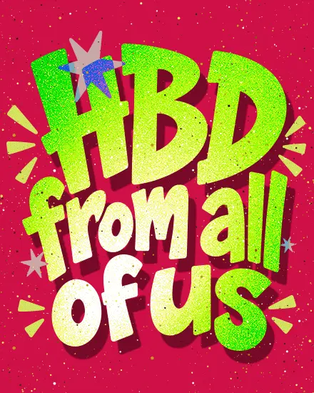 HBD Glitter Stars HBD Glitter Stars
