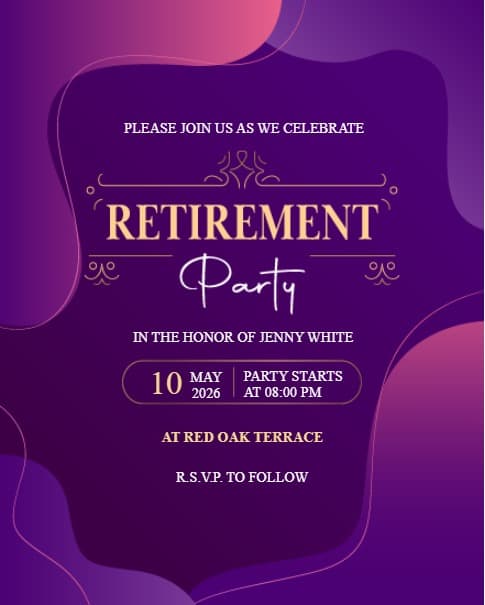 Classy Retirement Template Classy Retirement Template