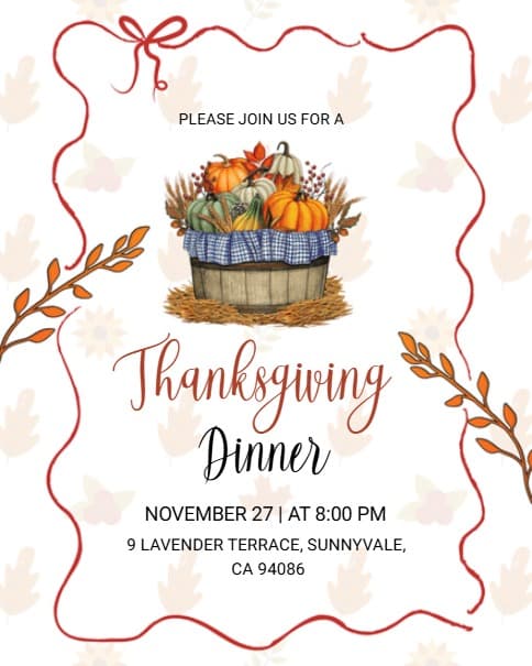 Pumpkin Basket Dinner Pumpkin Basket Dinner