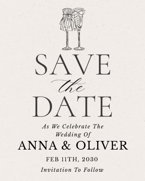 Champagne Save-the-Date Champagne Save-the-Date