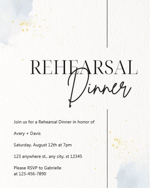 Simple Rehearsal Dinner Simple Rehearsal Dinner