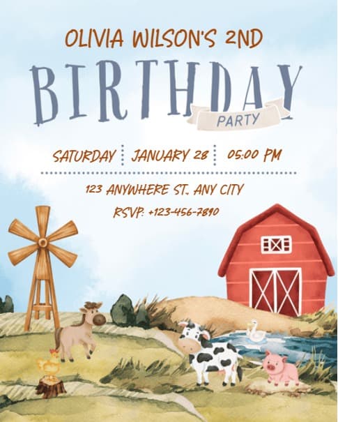 Toddler Farm Birthday Toddler Farm Birthday